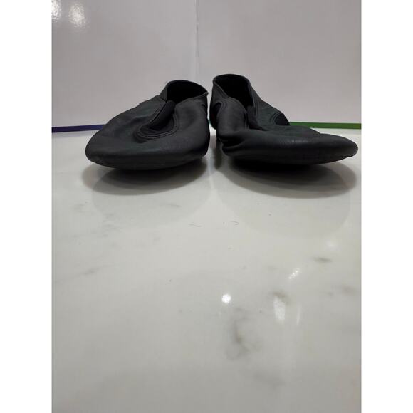 Black Leather Dance Jazz Shoes Size 9.5W - Picture 9 of 10